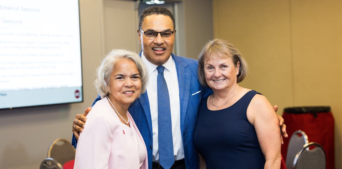 Chancellor Marie Lynn Miranda; Dr. Freeman Hrabowski III, President Emeritus, UMBC; Provost Karen Colley