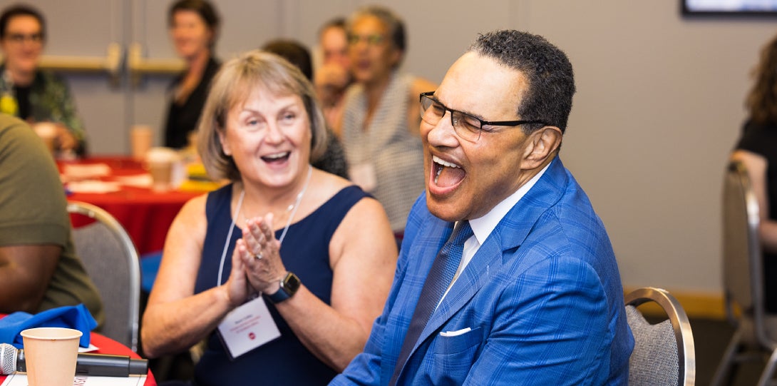 Provost Karen Colley and Dr. Freeman Hrabowski, III, President Emeritus, UMBC