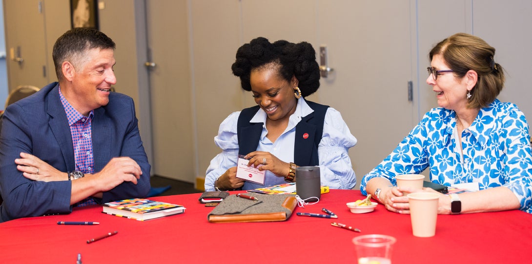 Tom Wamsley, Vice Chancellor for Advancement; Chandra Harris-McCray, Vice Chancellor for Strategic Marketing and Communications; Joanna Groden, Vice Chancellor for Research