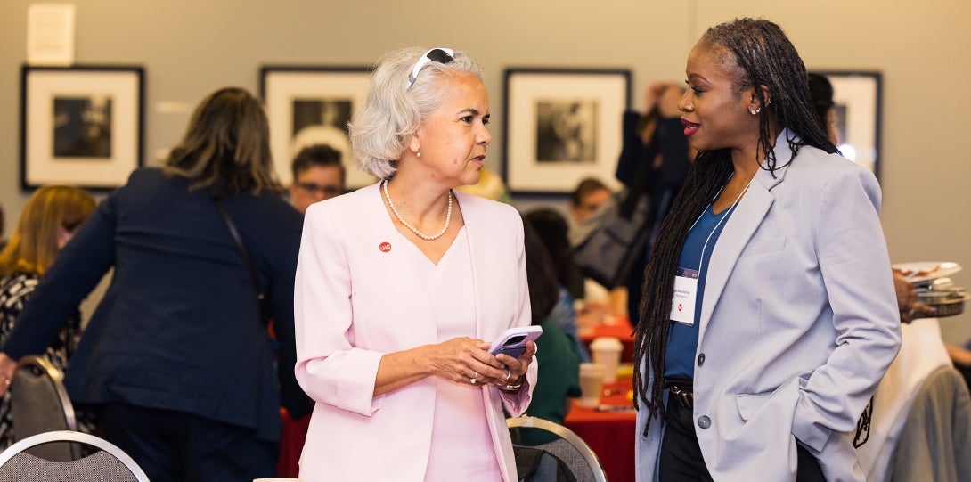 Chancellor Marie Lynn Miranda Chancellor Marie Lynn Miranda and Omolola “Lola” Eniola-Adefeso, Dean, College of Engineering