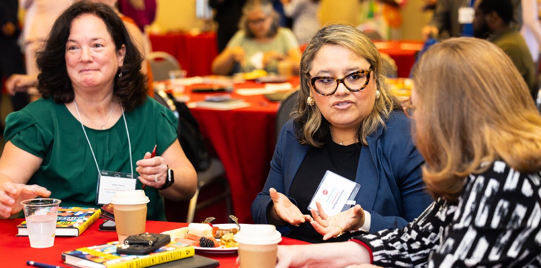 Eileen Doran, Associate Dean for Student Affairs, College of Applied Health Sciences; Maria Luna-Duarte, Associate Dean for Student Success, College of Education