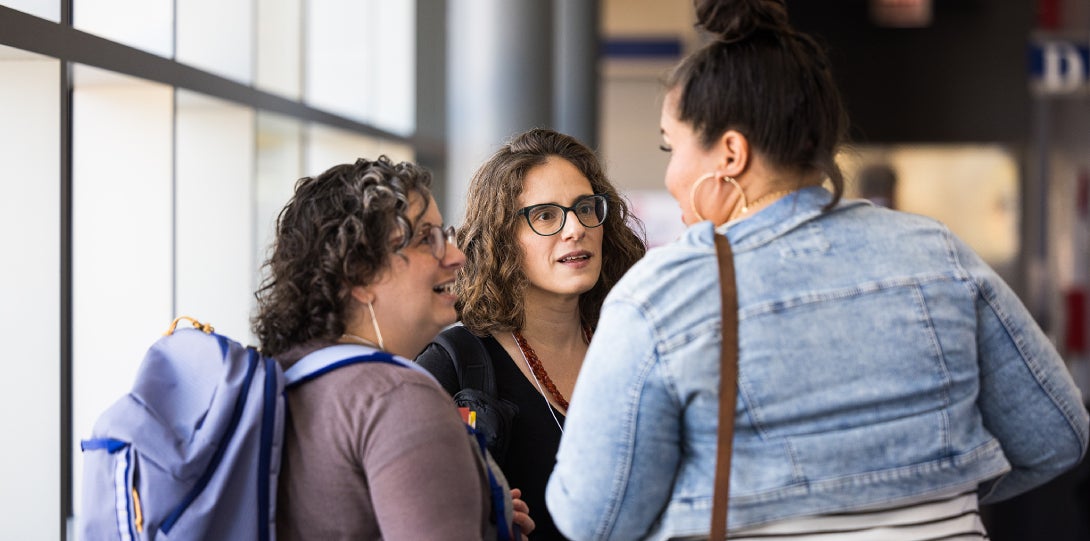 Jess Joslin, Assistant Vice Chancellor for Diversity Initiatives; Lauren Woods, Associate Director for Teaching Development Pathways & CIRTL at UIC; Theresa Christenson-Caballero, Director of Graduate Student Professional and Career Development, Graduate College