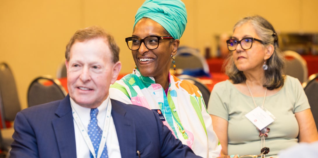 Robert Barish, Vice Chancellor for Health Affairs; Aisha El-Amin, Executive Associate Vice Provost for Student Success and Belonging; Aixa Alfonso, Associate Professor of Biological Sciences, College of Liberal Arts and Sciences